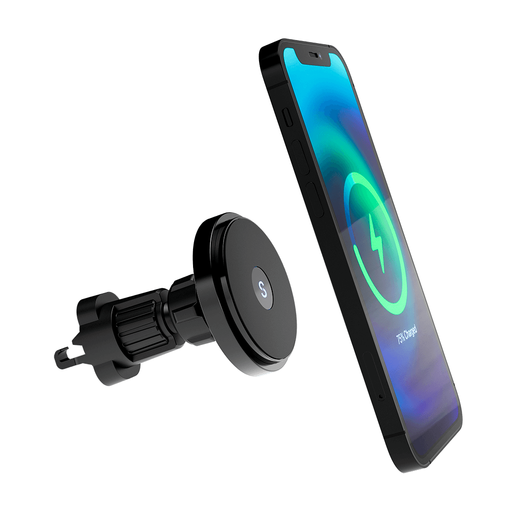 MagSafe Compatible Wireless Fast Charger Car Mount SnapMount