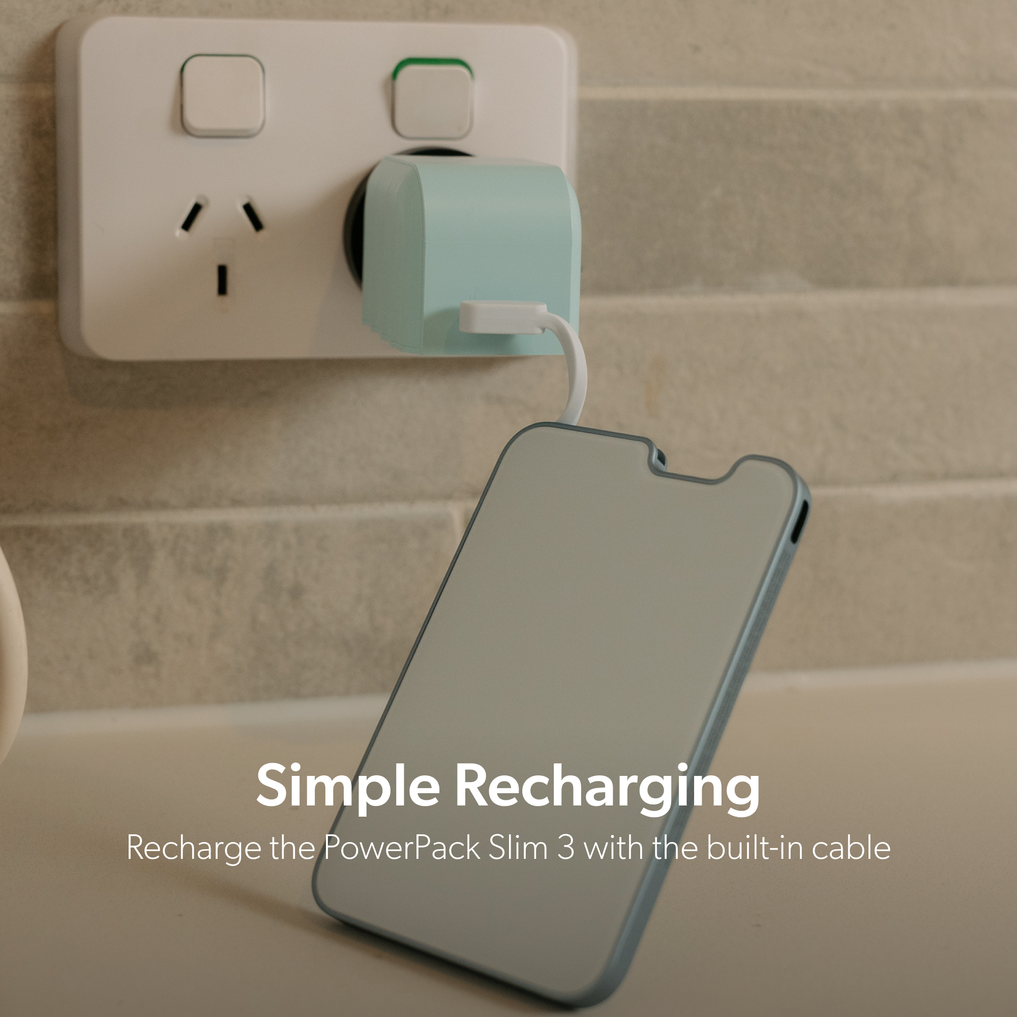 PowerPack Slim 3 - Ultra Slim 3 in 1 Power Bank