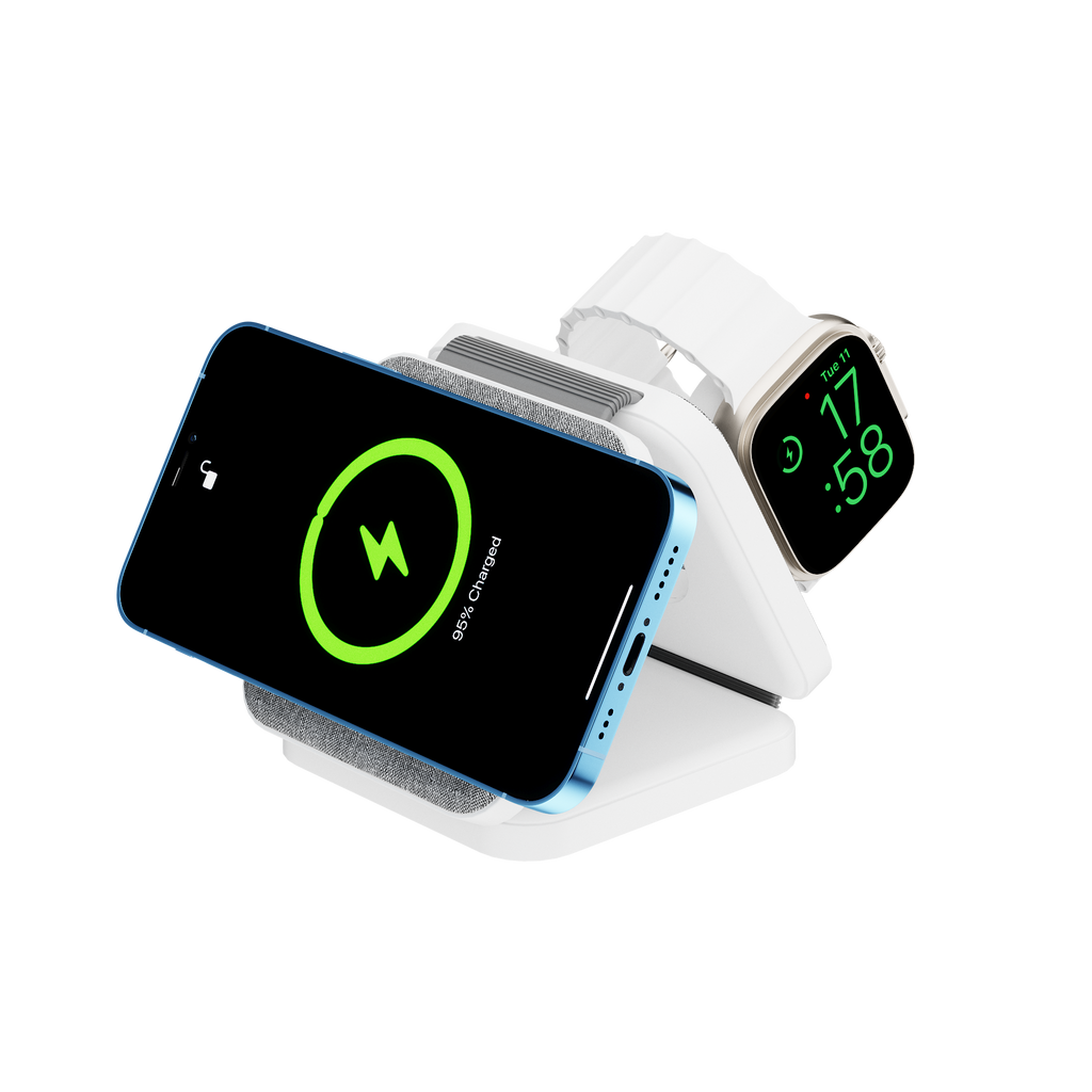 MagSafe Compatible Wireless Travel Charger for Apple 3 in 1 Foldable PowerBase Go